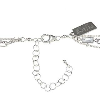 Three Strand Rectangle Crystal Necklace Necklaces