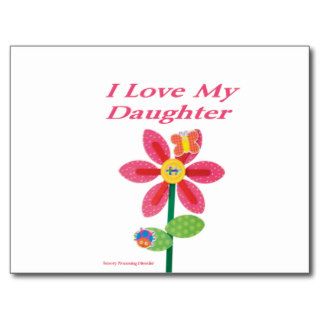 i love my daughter spd post cards