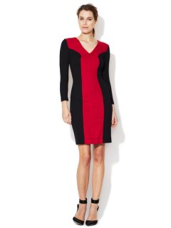 Classic Annie Colorblocked Ponte Sheath Dress by French Connection
