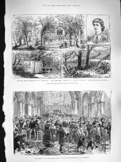 1883 ATTACK FLORENCE DIXIE FLOOD MARGARET'S CHURCH LYNN   Prints