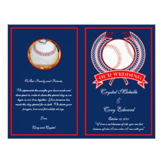 Baseball Wedding Program Version 2 Full Color Flyer