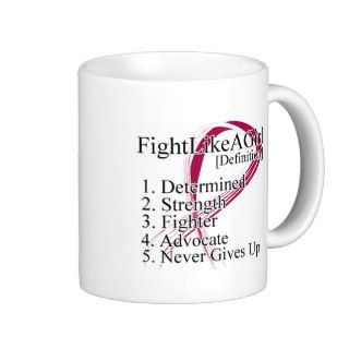 Fight Like a Girl Definition   Head Neck Cancer Mugs