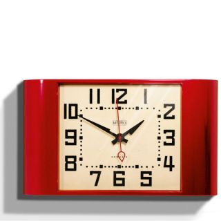 Metro Wall Clock   Red      Homeware