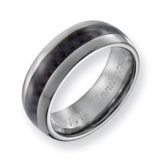 Titanium with Carbon Fiber Inlay Wedding Band (27 Characters)   Zales