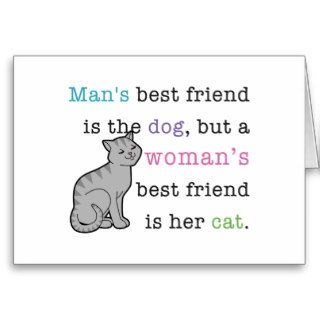 Woman's Best Friend   Her Cat Cards