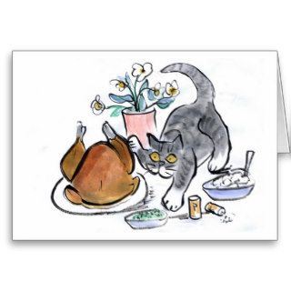 Touch the Turkey   scat cat Cards