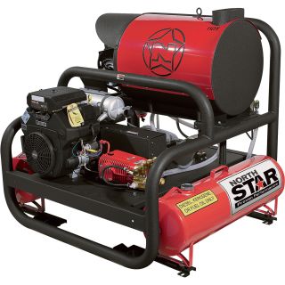 NorthStar 2-Gun Hot Water Pressure Washer Skid — 23.5 HP  Gas Hot Water Pressure Washers