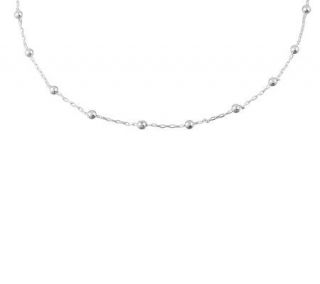 UltraFine Silver 36 Bead & Chain Link Necklace, 9.6g —