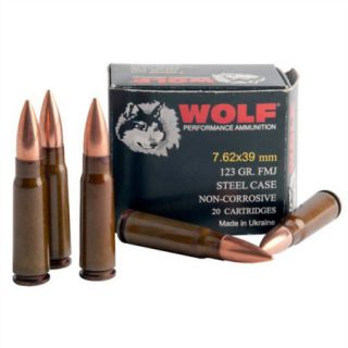 Wolf Polyformance Ammunition 7.62x39MM FMJ  HP 122 gr 762488