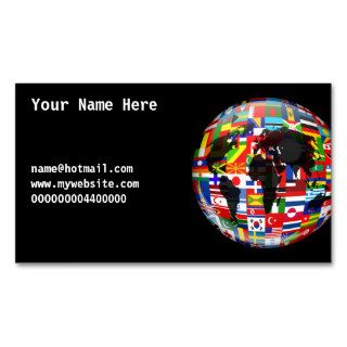 Flag Globe, Your Name Here, Business Card Templates