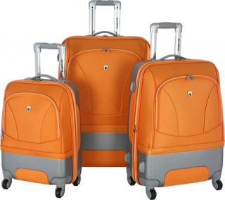 Olympia Excalibur 3 Piece Expandable Luggage Set   Orange
