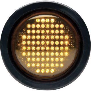 Whelen Engineering Flashing LED Amber Warning Light — 4in., Round, Model# 2GA00FAR  Warning Lights