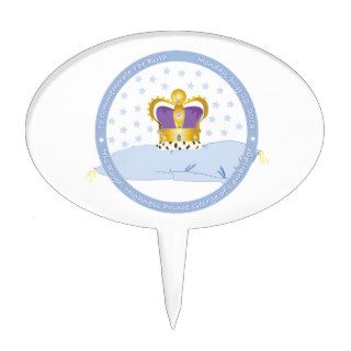 Prince George of Cambridge Pillow and Crown Cake Toppers
