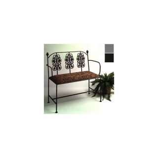 Grace Collection 40 in L Steel/Iron Patio Bench