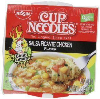Nissin Cup O Noodles Salsa Picante Chicken, 2.25 Ounce (Pack of 12)  Ramen Noodles  Grocery & Gourmet Food