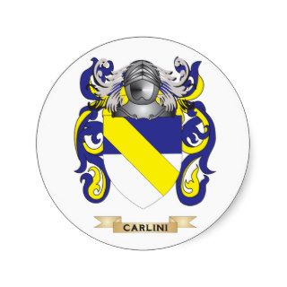 Carlini Coat of Arms (Family Crest) Round Sticker