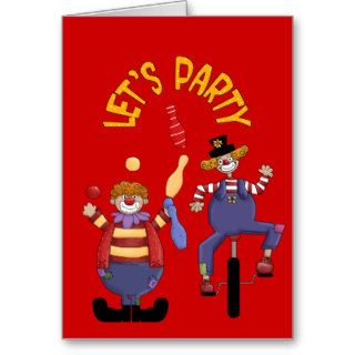 Happy Birthday Wishes Circus Clown Cards