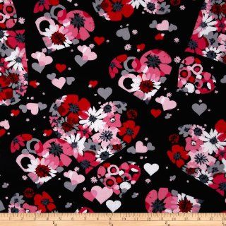 Valentine Abstract Flora Licorice Fabric