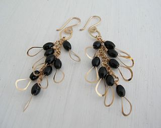 black onyx little wing earrings by sarah hickey