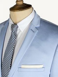 men's pale blue cotton jacket by louie thomas menswear