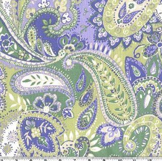 54'' Wide P Kaufmann Gypsy Paisley Violet Periwinkle Fabric By The Yard