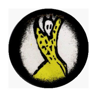Rolling Stones   Voodoo Lounge Tour Logo (Trippy Person in Yellow)   1 1/4" Button / Pin   AUTHENTIC EARLY 90s Clothing