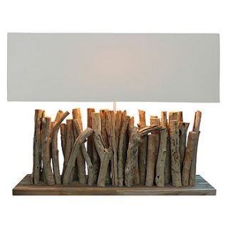 malmo driftwood table lamp by cowshed interiors