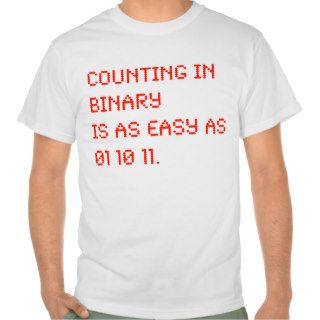 Counting in Binary T Shirts