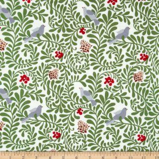 44'' Wide Moda In From The Cold Birdsong Marshmallow Fabric By The Yard