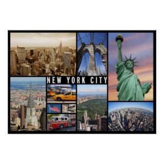 new york city travel poster