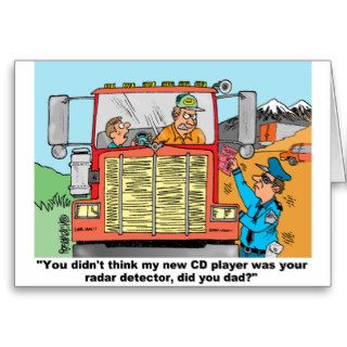 FUNNY TRUCK DRIVER'S GIFTS GREETING CARDS