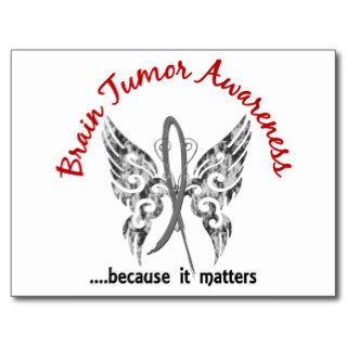 Grunge Tattoo Butterfly 6.1 Brain Tumor Post Cards