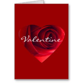 Rose Heart Valentine Greeting Cards
