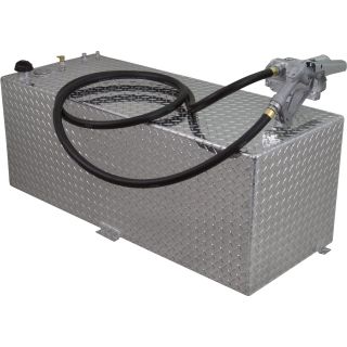RDS Auxiliary Fuel Transfer Tank with Pump — 80-Gal. Capacity, 15 GPM Pump, Diamond Plate Finish, Model# 73962  Auxiliary Transfer Tanks