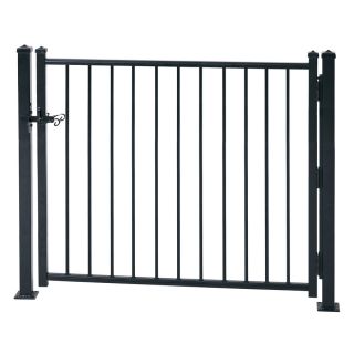 Gilpin Black Steel Fence Gate (Common 42 in x 48 in; Actual 38 in x 47 in)