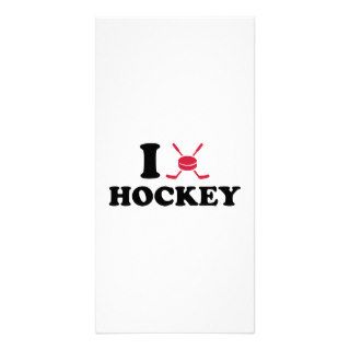 I love Hockey Custom Photo Card
