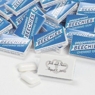 Personalized Wedding Beechies Gum   Candy and Food  Chewing Gum  Grocery & Gourmet Food