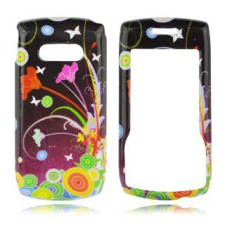 Talon Phone Case for LG 620G   Flower Art   1 Pack   Case   Retail Packaging   Black, Green, and Yellow Cell Phones & Accessories