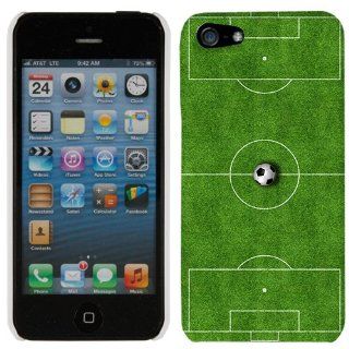 Apple iPhone 5 Soccer Field Hard Case Phone Cover Cell Phones & Accessories
