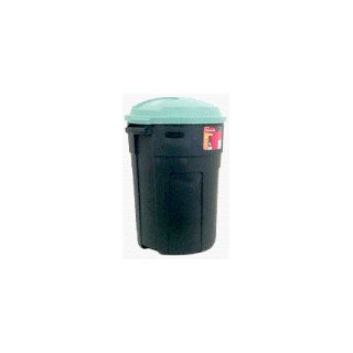 Rubbermaid Inc 32Gal Evergrn Trash Can (Pack Of 8) 2894 Trash Cans Plastic 32/35 Gallon   Waste Bins