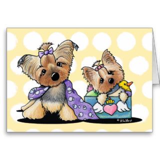Bebe and Jolie Petcature Note Card
