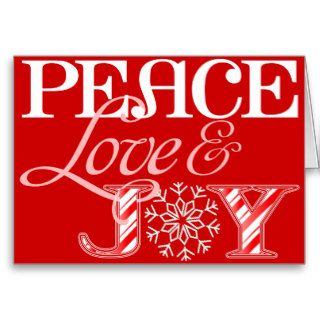 Peace Love & JOY (Custom) Holiday Greeting Card