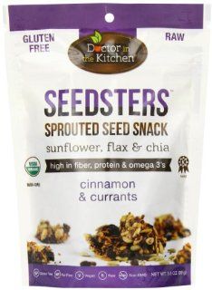 Doctor in the Kitchen Seedsters Sprouted Seed Snack, Cinnamon and Currants, 3.5 Ounce  Snack Party Mixes  Grocery & Gourmet Food