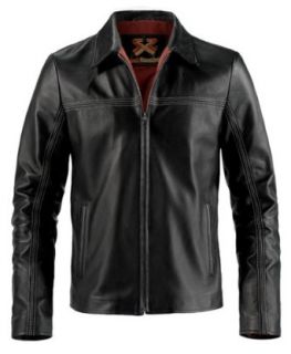 Soul Revolver Men's Layer Cake Leather Jacket at  Mens Clothing store Outerwear