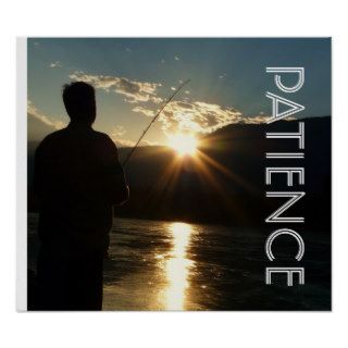 Patience Sunset  Fisherman  Silhouette Posters