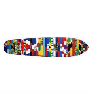 North American Flags Skateboard