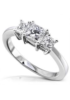 Diamond Me 6770 100 4  Jewelry,Womens 1ct TDW 3 Stone Princess Cut Diamond Engagement Ring, Fine Jewelry Diamond Me Rings Jewelry