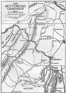 USA 1863 1865 The Gettysburg Campaign, sketch map, 1942   Wall Maps