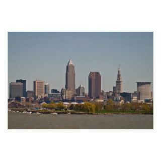 Cleveland Skyline in Spring Posters