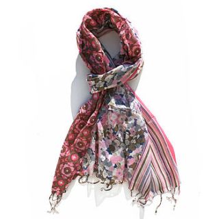 sale  contrast print scarf by handmade by hayley